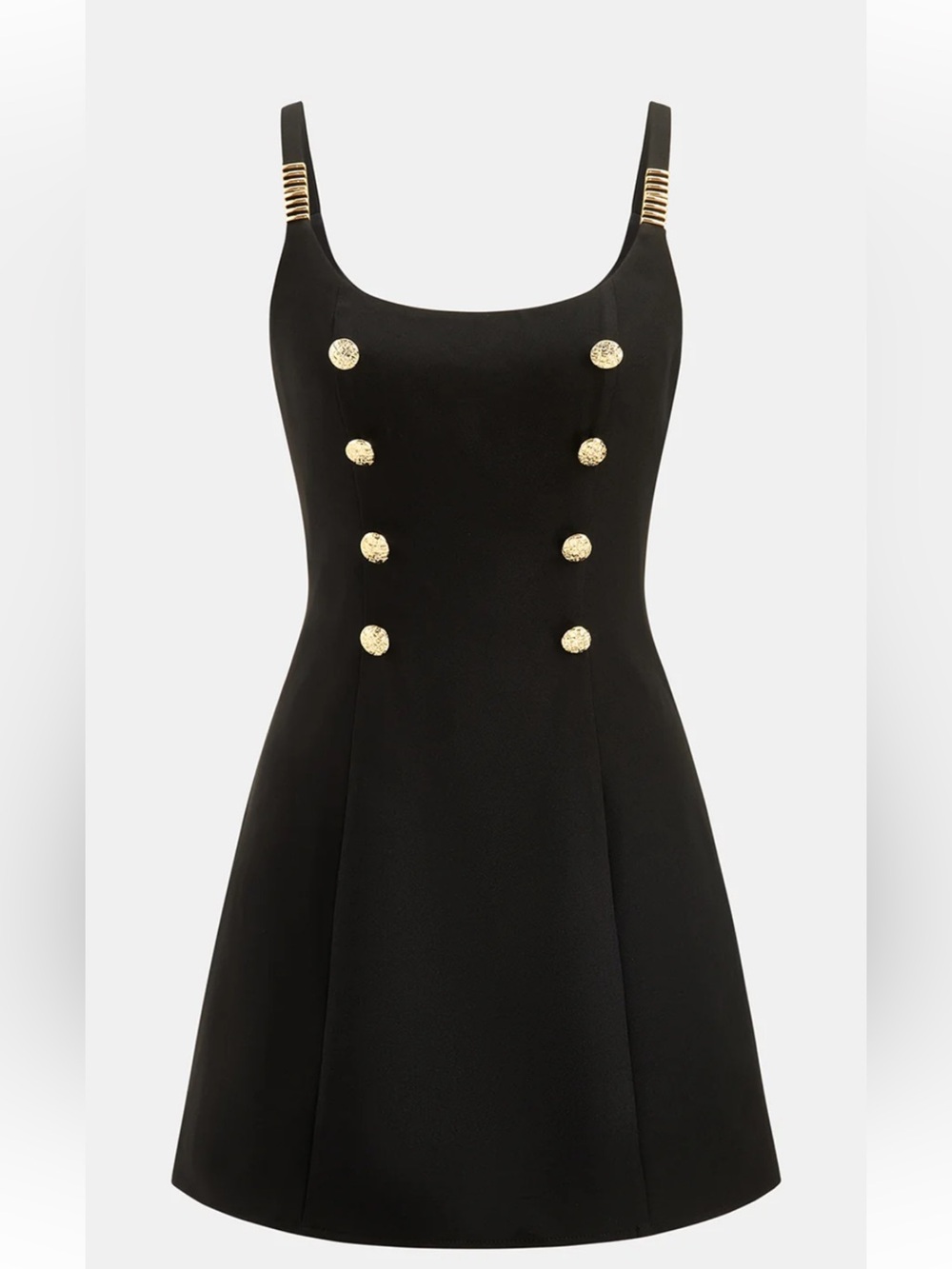 Commense Napoleon Double Breasted Linen Blend Mini Dress